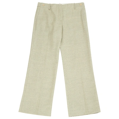 Pre-owned Chloé Wool Large Pants In Grey