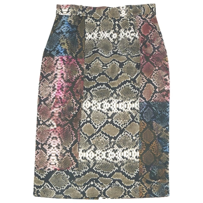 Pre-owned Preen Mid-length Skirt In Khaki