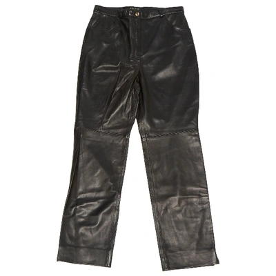 Pre-owned Ralph Lauren Wool Straight Pants In Brown