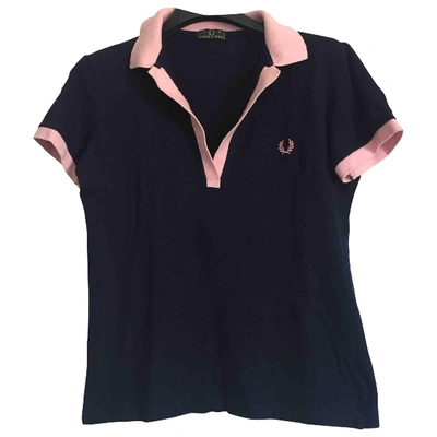 Pre-owned Fred Perry Blue Cotton Top