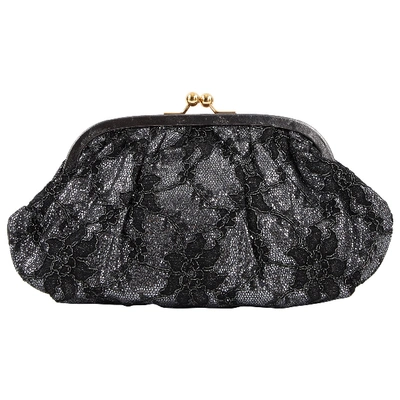 Pre-owned Dolce & Gabbana Cloth Clutch Bag In Black