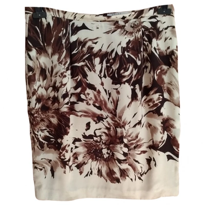 Pre-owned Max Mara Silk Mid-length Skirt In Multicolour