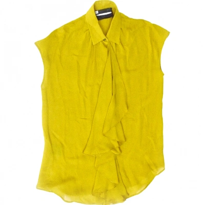 Pre-owned Marco Bologna Silk Blouse In Yellow