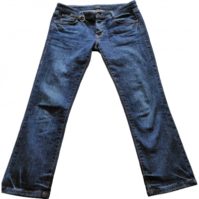 Pre-owned Miu Miu Blue Cotton Jeans