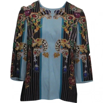 Pre-owned Mary Katrantzou Silk Jersey Top In Multicolour