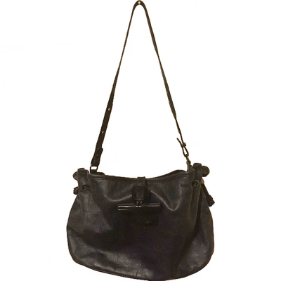 Pre-owned Longchamp Cloth Handbag In Black