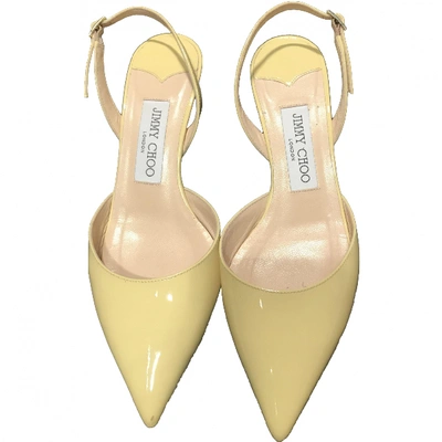 Pre-owned Jimmy Choo Patent Leather Heels In Yellow
