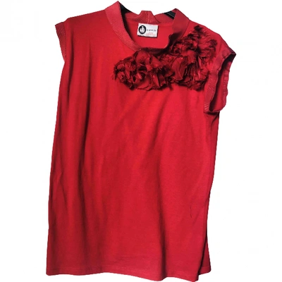 Pre-owned Lanvin Red Cotton Top