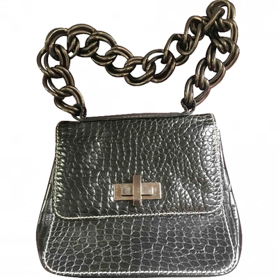 Pre-owned Paule Ka Leather Handbag In Black