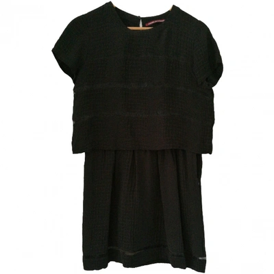 Pre-owned Comptoir Des Cotonniers Silk Mini Dress In Black