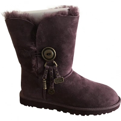 Pre-owned Ugg Snow Boots In Purple