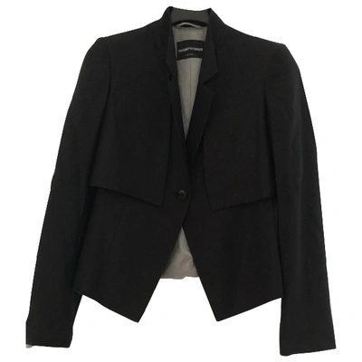 Pre-owned Emporio Armani Black Cotton Jacket