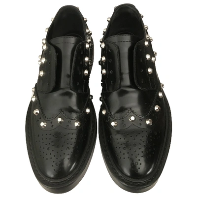 Pre-owned Balenciaga Leather Lace Ups In Black