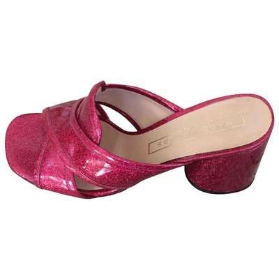 Pre-owned Marc Jacobs Patent Leather Mules In Pink