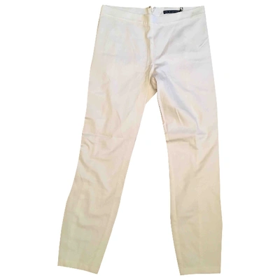 Pre-owned Polo Ralph Lauren Slim Pants In White