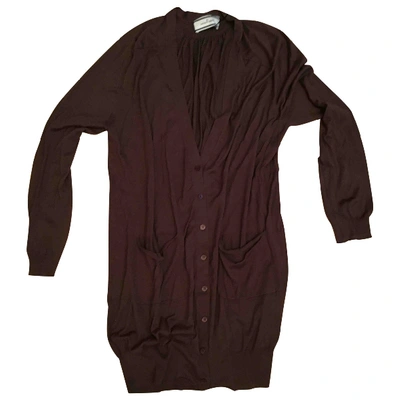 Pre-owned By Malene Birger Cardi Coat In Brown