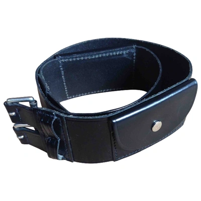 Pre-owned Burberry Leather Belt In Black