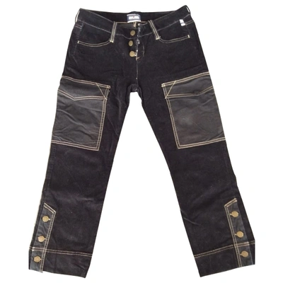 Pre-owned Jean Paul Gaultier Black Velvet Trousers