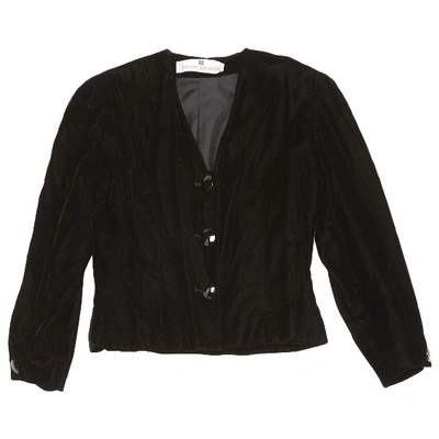 Pre-owned Pierre Balmain Velvet Short Vest In Black