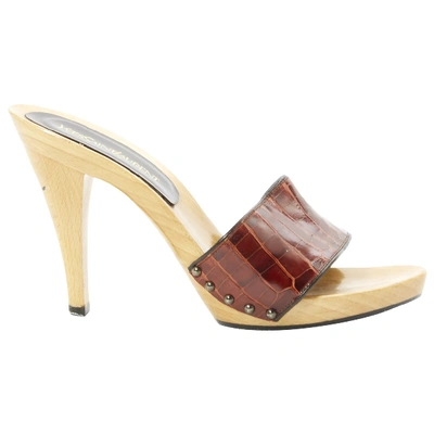 Pre-owned Saint Laurent Brown Leather Sandals