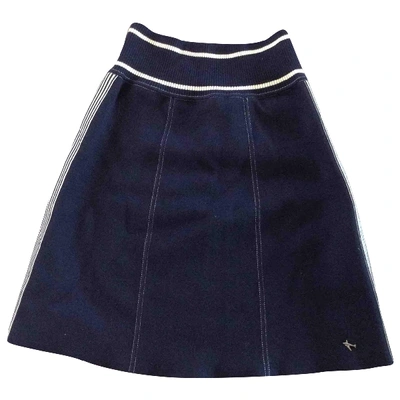 Pre-owned Chanel Blue Cotton Skirt