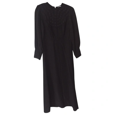 Pre-owned Vilshenko Silk Mid-length Dress In Black