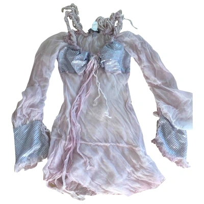 Pre-owned Ermanno Scervino Silk Top In Pink