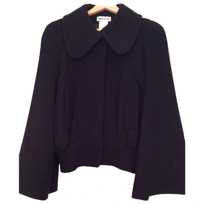 Pre-owned Sonia Rykiel Black Wool Leather Jacket