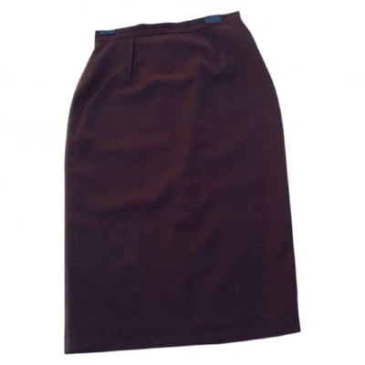 Pre-owned Wood Wood Burgundy Skirt