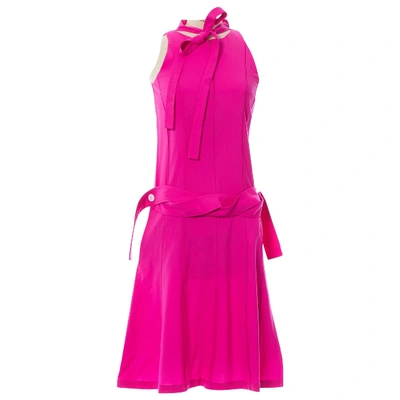 Pre-owned Eudon Choi Wool Mid-length Dress In Pink