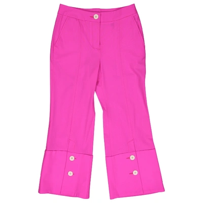 Pre-owned Eudon Choi Wool Trousers In Pink