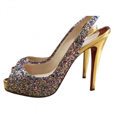 Pre-owned Christian Louboutin Multicolour Glitter Heels