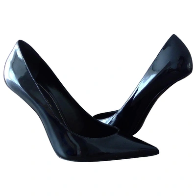 Pre-owned Saint Laurent Opyum Black Patent Leather Heels
