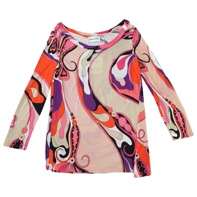 Pre-owned Emilio Pucci Pink Viscose Top