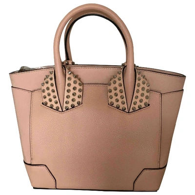 Pre-owned Christian Louboutin Ãloã¯se Leather Handbag In Beige
