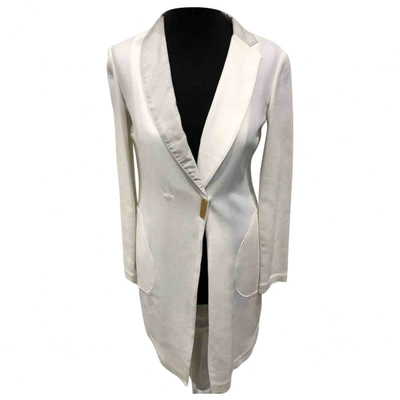 Pre-owned Brunello Cucinelli Trench Coat In White
