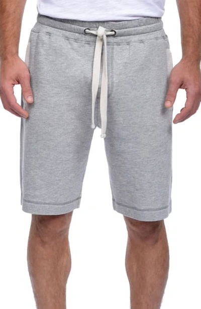 A.w.a.k.e. French Terry Drawstring Shorts In Light Grey Heather