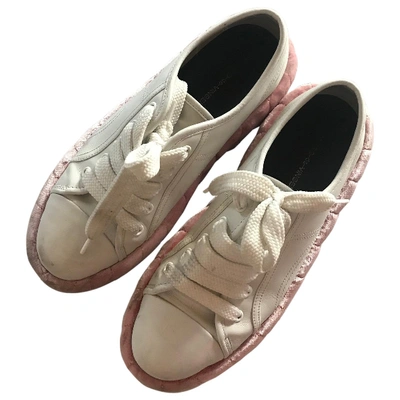 Pre-owned Marco De Vincenzo White Leather Trainers