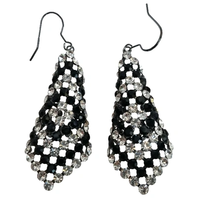 Pre-owned Swarovski Fit Black Crystal Earrings