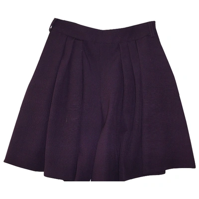 Pre-owned Moschino Wool Skirt In Purple