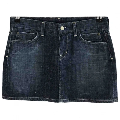 Pre-owned Citizens Of Humanity Mini Skirt In Navy