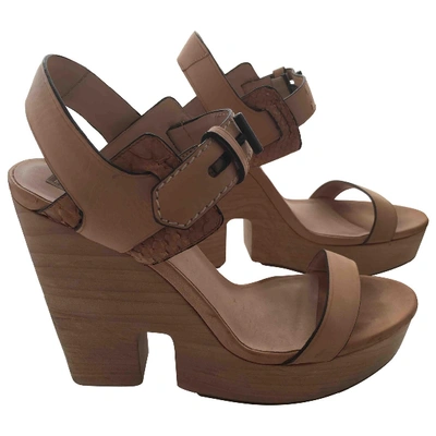 Pre-owned Reed Krakoff Leather Sandals In Beige