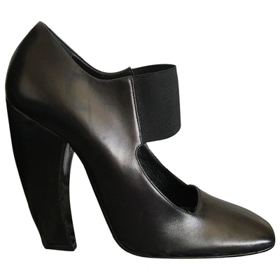 Pre-owned Prada Black Leather Heels