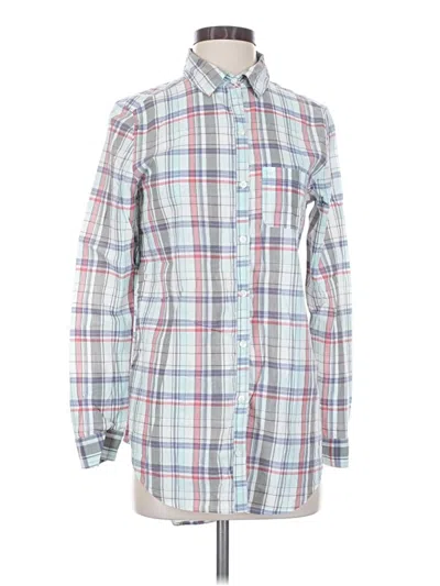 Pre-owned 14th & Union Long Sleeve Button Down Shirt In White