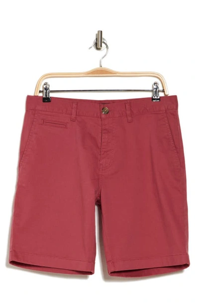 14th & Union Wallin Stretch Twill Chino Shorts In Red Earth