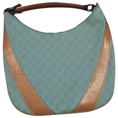 Pre-owned Gucci Blue Cloth Handbag