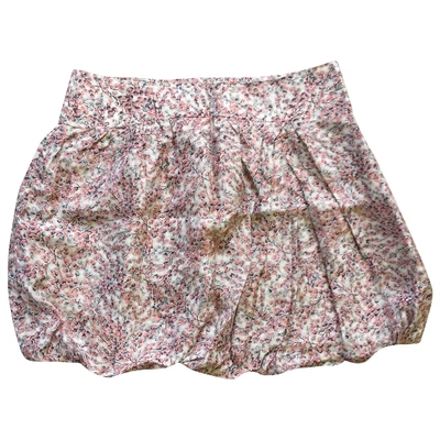 Pre-owned Comptoir Des Cotonniers Silk Mini Skirt In Pink