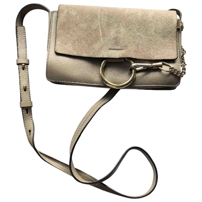 Pre-owned Chloé Faye Crossbody Bag In Beige