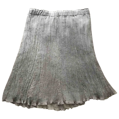 Pre-owned P.a.r.o.s.h Silk Mid-length Skirt In Beige