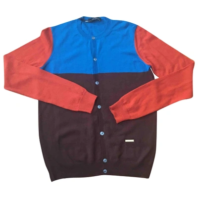 Pre-owned Dsquared2 Wool Cardigan In Multicolour